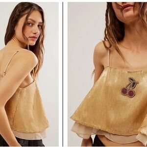 NWOT FREE PEOPLE Fruit Punch Sequin Top Small